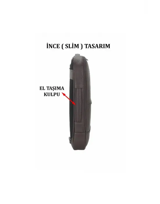 Fonksiyonel 15,6 inç Sportif Kahverengi Laptop Sırt Çantası