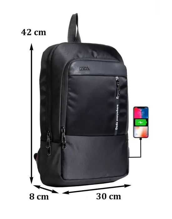 Su Geçirmez 14-15,6 inç Slim Siyah Notebook Laptop Sırt Çantası