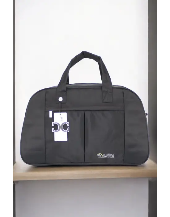 Büyük Boy Su Geçirmez Kumaş Siyah Seyahat ve Spor Çantası