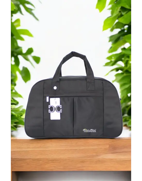 Orta Boy Su Geçirmez Siyah Seyahat ve Spor Çantası