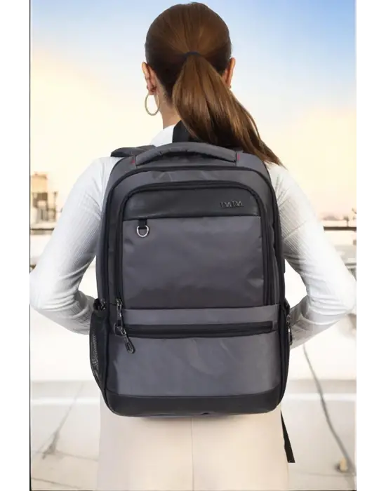 Sportif Su Geçirmez 14-15,6 inç Antrasit Notebook Laptop Sırt Çantası