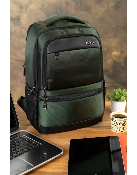 Sportif Su Geçirmez 14 - 15,6 inç Haki Notebook Laptop Sırt Çantası