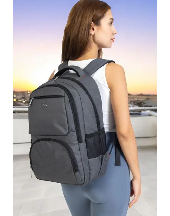 Sportif Darbe Emici Su Geçirmez 13,3-14 inç Antrasit Laptop Sırt Çantası