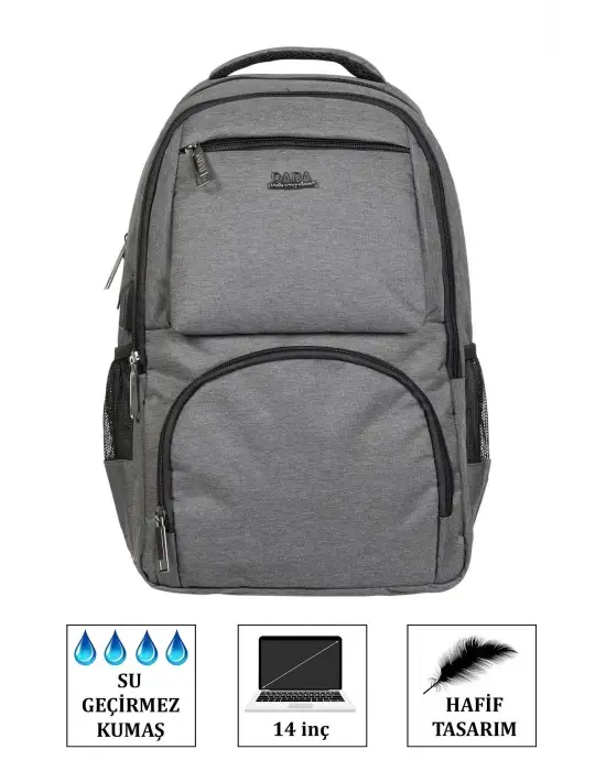 Sportif Darbe Emici Su Geçirmez 13,3-14 inç Antrasit Laptop Sırt Çantası