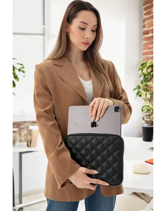 10-11 İnç Şık iPad Air Pro & Matepad & Galaxy Siyah Tablet Kılıfı