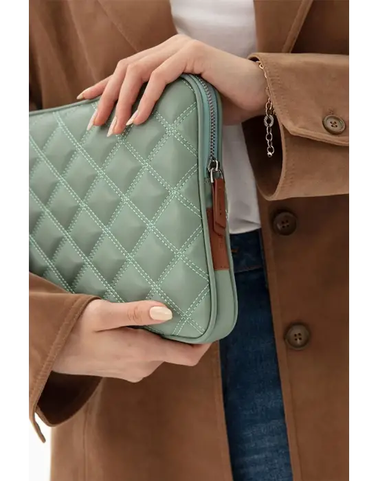 10-11 İnç Şık iPad Air Pro & Matepad & Galaxy Su Yeşili Tablet Kılıfı