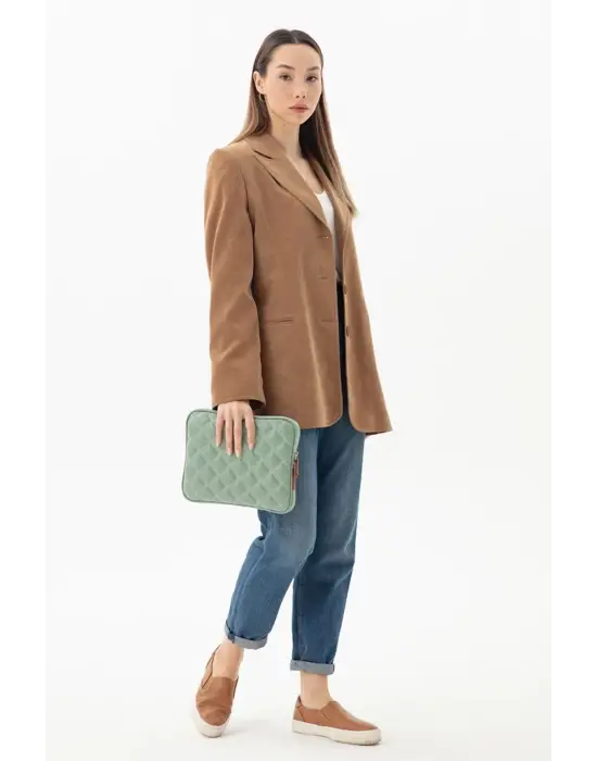 10-11 İnç Şık iPad Air Pro & Matepad & Galaxy Su Yeşili Tablet Kılıfı