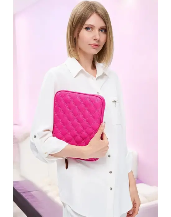 10-11 İnç Şık iPad Air Pro & Matepad & Galaxy Fuşya Tablet Kılıfı