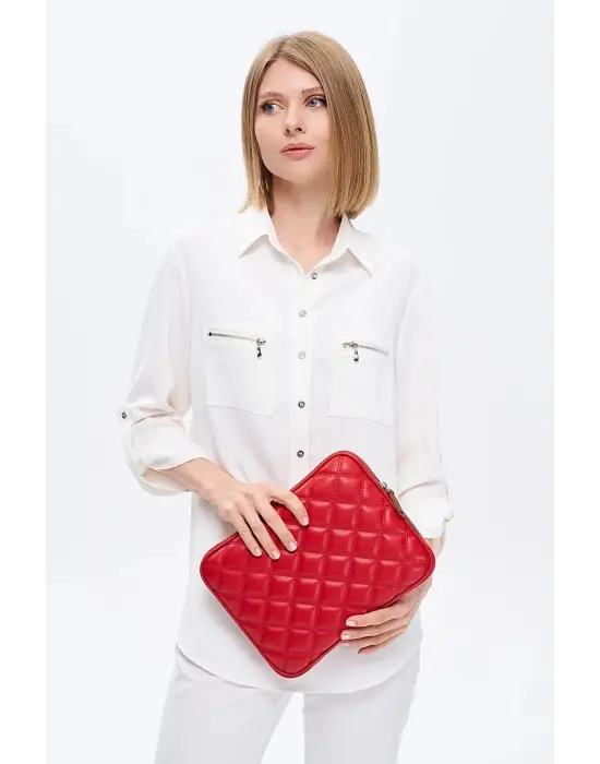 10-11 İnç Şık iPad Air Pro & Matepad & Galaxy Kırmızı Tablet Kılıfı