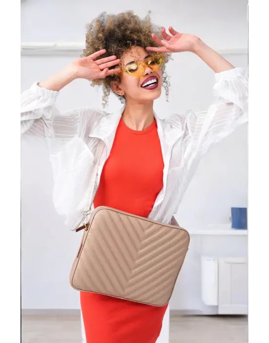 Omuz Askılı Macbook Air Pro 13.3-14 İnç Vizon Notebook Laptop Kılıfı