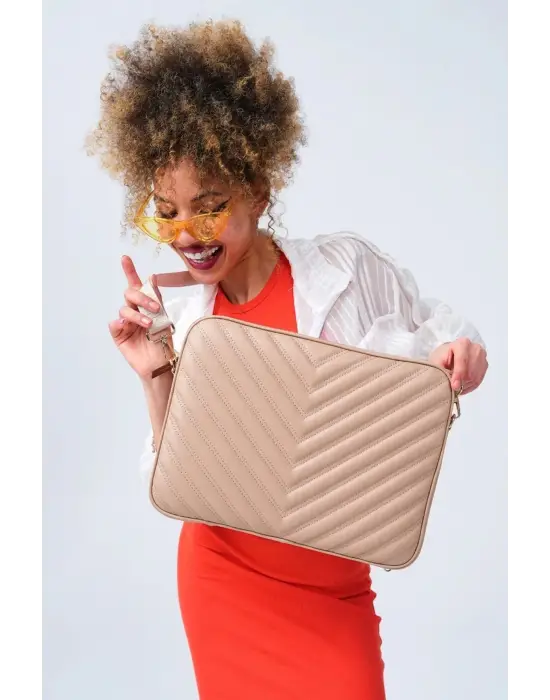 Omuz Askılı Macbook Air Pro 13.3-14 İnç Vizon Notebook Laptop Kılıfı