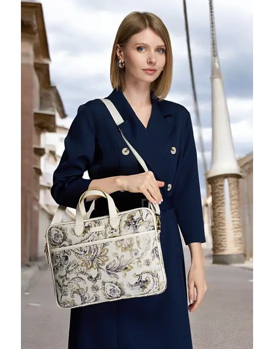 Macbook Air Pro 13.3-14 inç Çiçekli Notebook Laptop Evrak Çantası