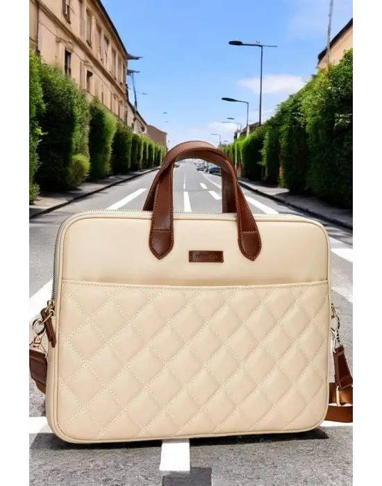 Macbook Air Pro 13.3-14 inç Bej Notebook Laptop Evrak Çantası