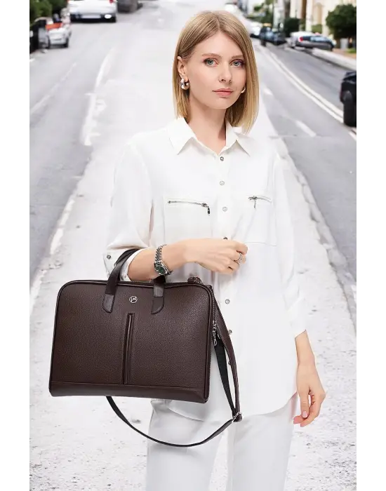 Macbook Air Pro 13-14 Inç Acı Kahve Notebook Laptop Evrak Çantası