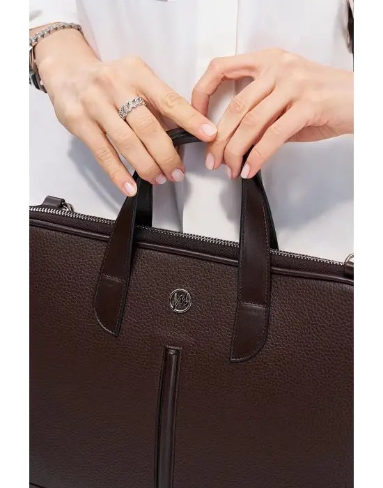 Macbook Air Pro 13-14 Inç Acı Kahve Notebook Laptop Evrak Çantası