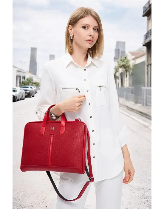 Macbook Air Pro 13-14 Inç Kırmızı Notebook Laptop Evrak Çantası