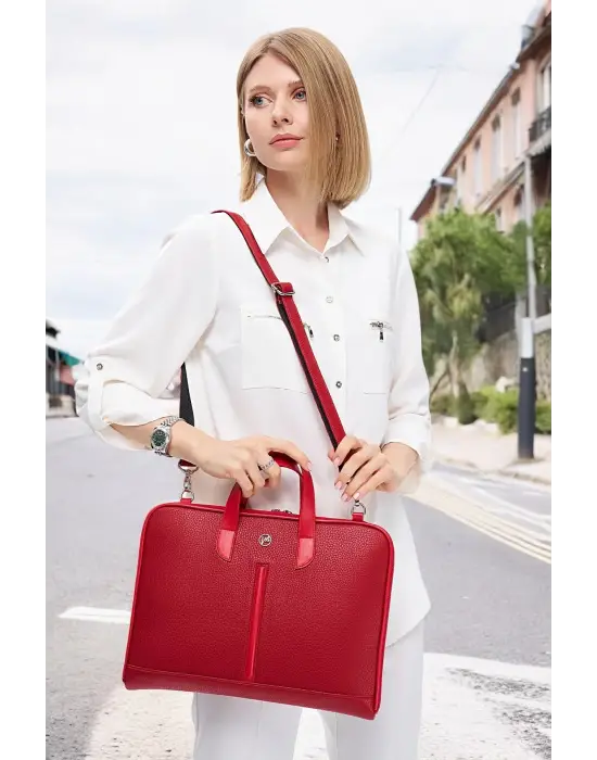 Macbook Air Pro 13-14 Inç Kırmızı Notebook Laptop Evrak Çantası