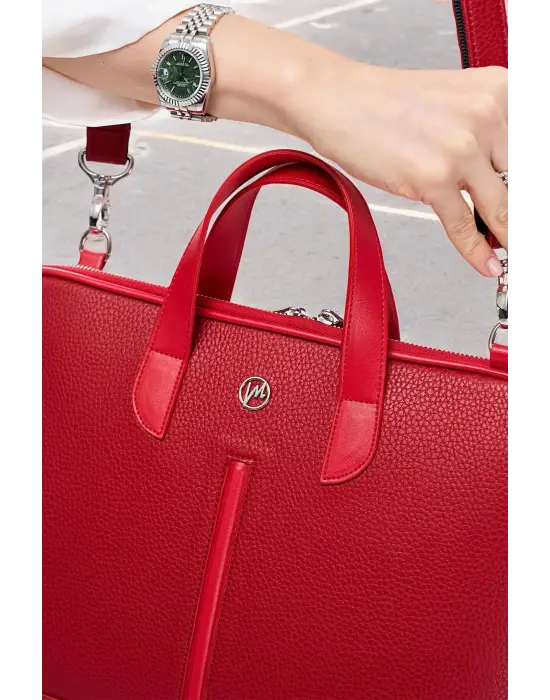 Macbook Air Pro 13-14 Inç Kırmızı Notebook Laptop Evrak Çantası