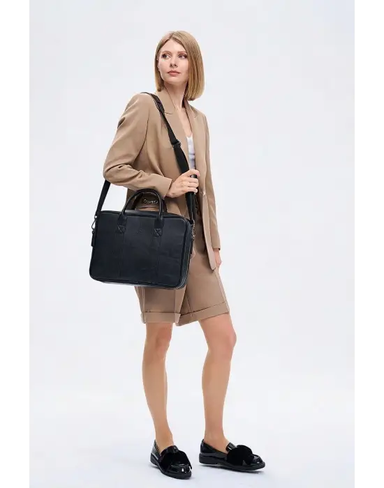 Macbook Fonksiyonel Organizer 13-14 İnç Siyah Notebook Laptop Evrak Çantası