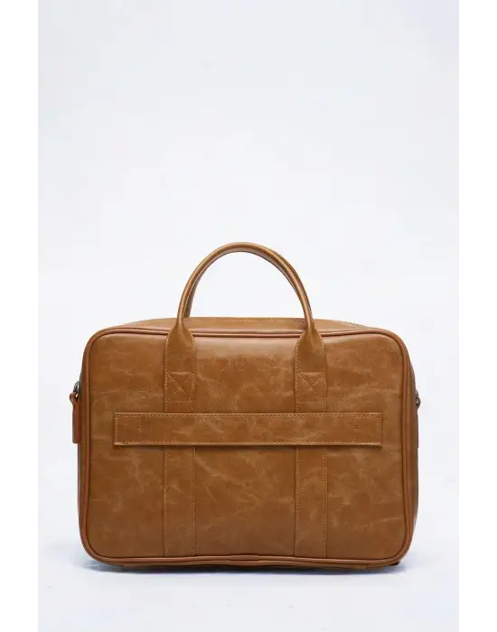 Macbook Fonksiyonel Organizer 13-14 İnç Crazy Taba Notebook Laptop Evrak Çantası