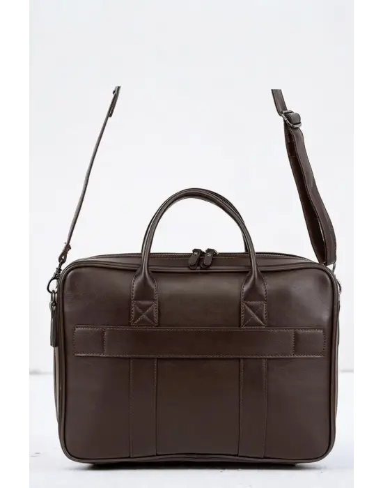 Macbook Fonksiyonel Organizer 13-14 İnç Kahverengi Notebook Laptop Evrak Çantası