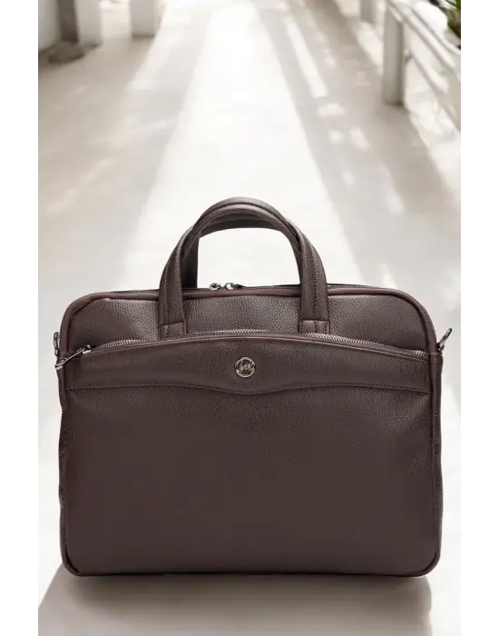 Omuz Askılı 13-14 İnç Kahverengi Notebook Laptop Evrak Çantası