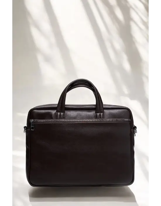 Omuz Askılı 13-14 İnç Kroko Kahverengi Notebook Laptop Evrak Çantası