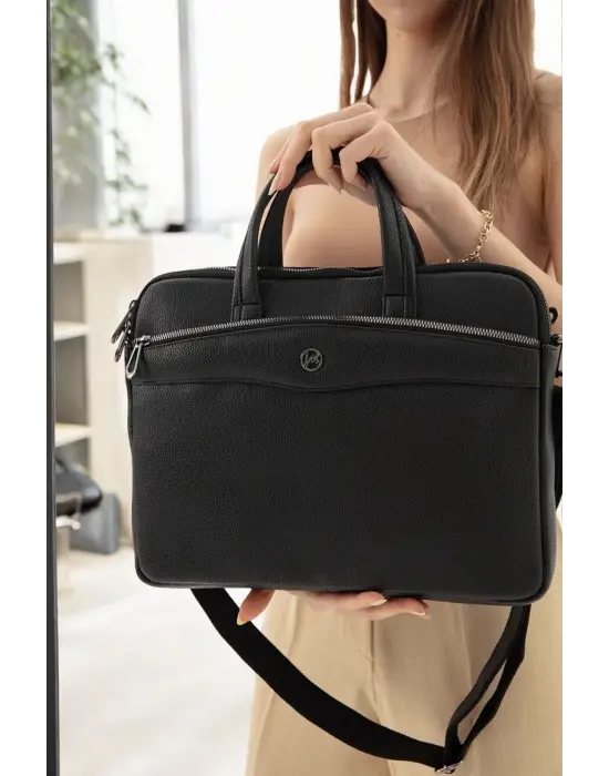 Omuz Askılı 13-14 İnç Siyah Notebook Laptop Evrak Çantası