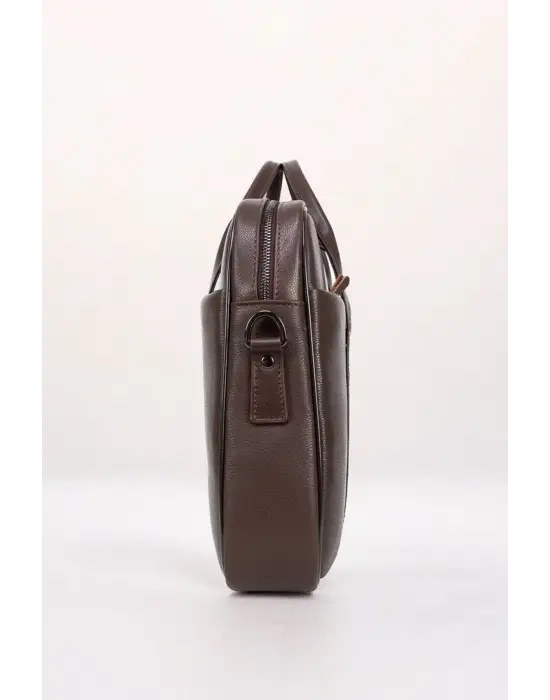 Hakiki Deri 14-15.6 İnç Kahverengi Notebook Laptop & Evrak Çantası