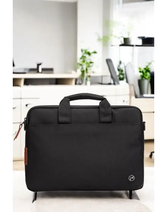 Su Geçirmez Kumaş 13-14 İnç Siyah Evrak & Notebook Laptop Çantası