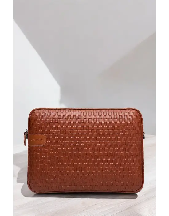 Hasır Lüx Macbook Air Pro 13.3-14 İnç Taba Laptop Kılıfı