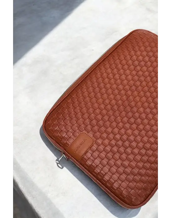 Hasır Lüx Macbook Air Pro 13.3-14 İnç Taba Laptop Kılıfı