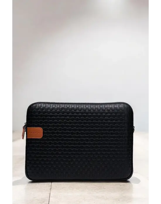 Hasır Lüx Macbook Air Pro 13.3-14 İnç Siyah Laptop Kılıfı