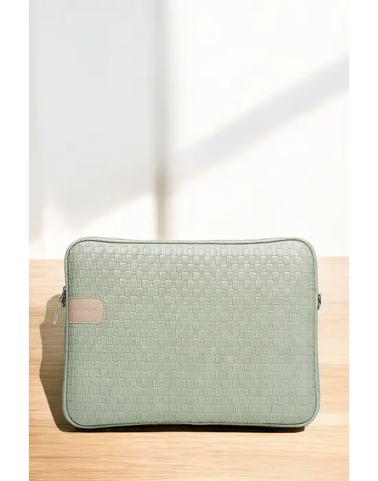 Hasır Lüx Macbook Air Pro 13.3-14 İnç Mint Laptop Kılıfı