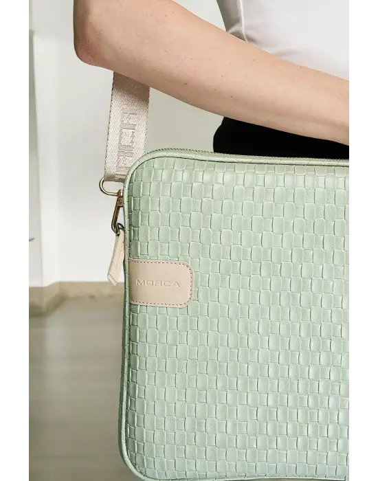 Hasır Lüx Macbook Air Pro 13.3-14 İnç Mint Laptop Kılıfı