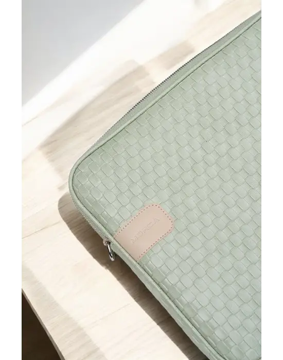 Hasır Lüx Macbook Air Pro 13.3-14 İnç Mint Laptop Kılıfı