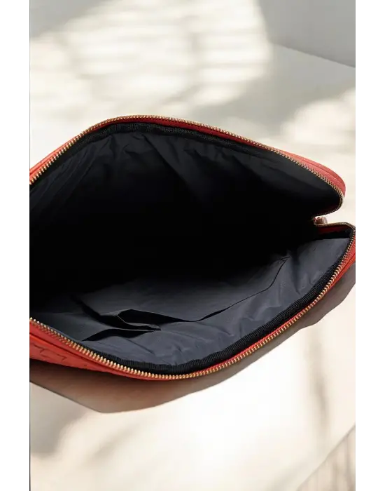 Hasır Lüx Macbook Air Pro 13.3-14 İnç Turuncu Laptop Kılıfı