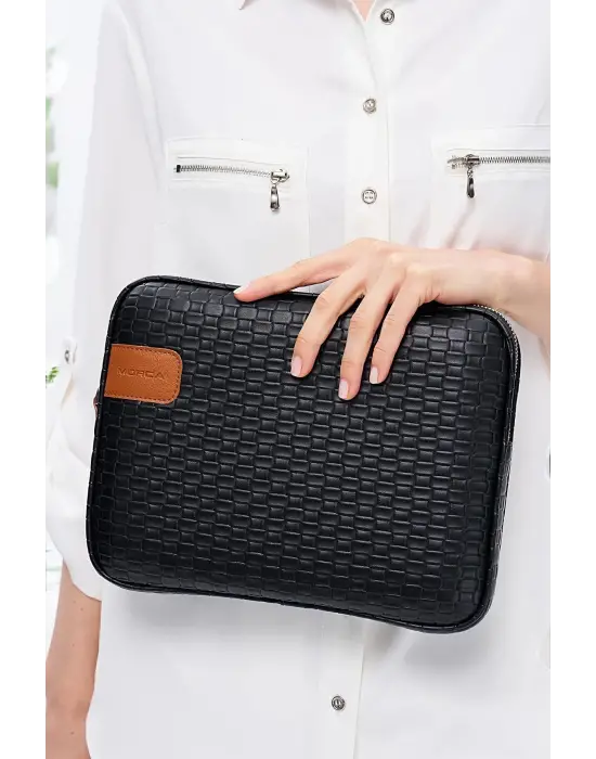 11 İnç iPad Air Pro, Matepad, Galaxy Hasır Siyah Tablet Kılıf Çantası