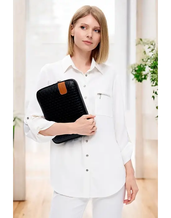 11 İnç iPad Air Pro, Matepad, Galaxy Hasır Siyah Tablet Kılıf Çantası