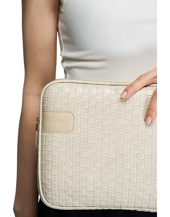 11 İnç iPad Air Pro, Matepad, Galaxy Hasır Bej Tablet Kılıf Çantası