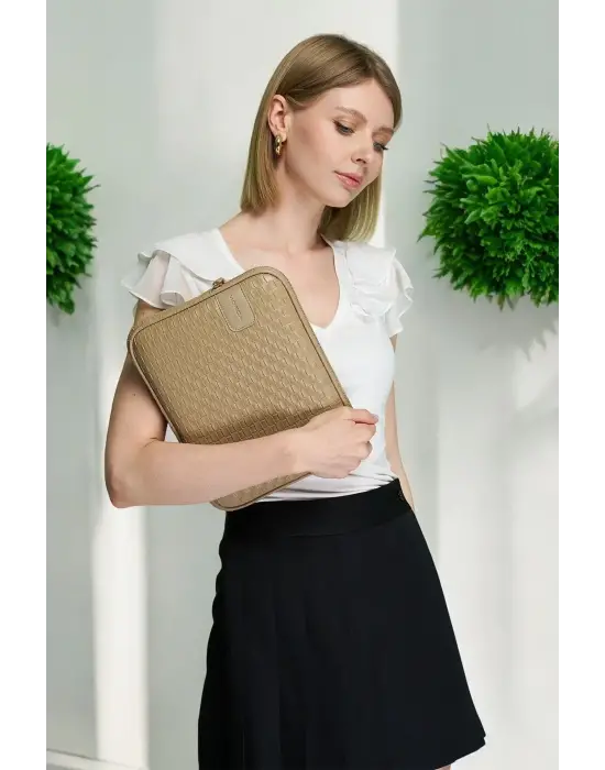 11 İnç iPad Air Pro, Matepad, Galaxy Hasır Vizon Tablet Kılıf Çantası