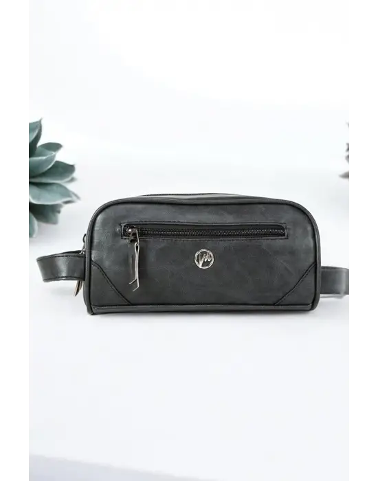 Crazy Siyah Kişisel Bakım & Makyaj El Çantası