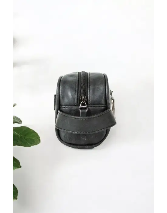 Crazy Siyah Kişisel Bakım & Makyaj El Çantası