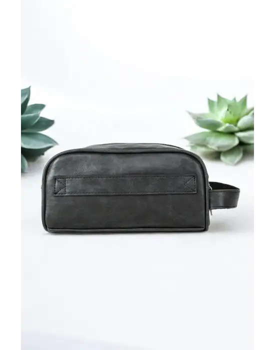 Crazy Siyah Kişisel Bakım & Makyaj El Çantası