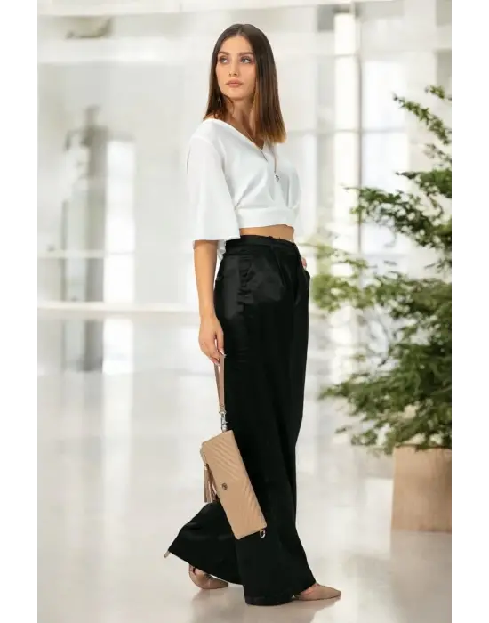 Uzun Askılı Kadın Vizon Clutch Portföy Çantası