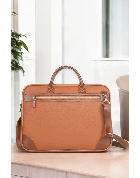 Omuz Askılı 14-15.6 inç Ofis Taba Laptop Evrak Çantası