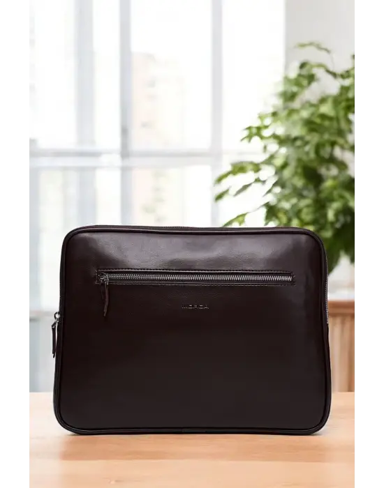 Macbook Air Pro 13.3 & 14 İnç Kahverengi Laptop Kılıfı El Çantası