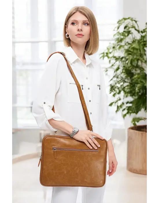 Macbook Air Pro 13.3 & 14 İnç Taba Laptop Kılıfı El Çantası