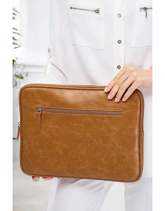 Macbook Air Pro 13.3 & 14 İnç Taba Laptop Kılıfı El Çantası