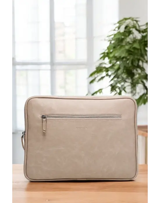Macbook Air Pro 13.3 & 14 İnç Bej Laptop Kılıfı El Çantası